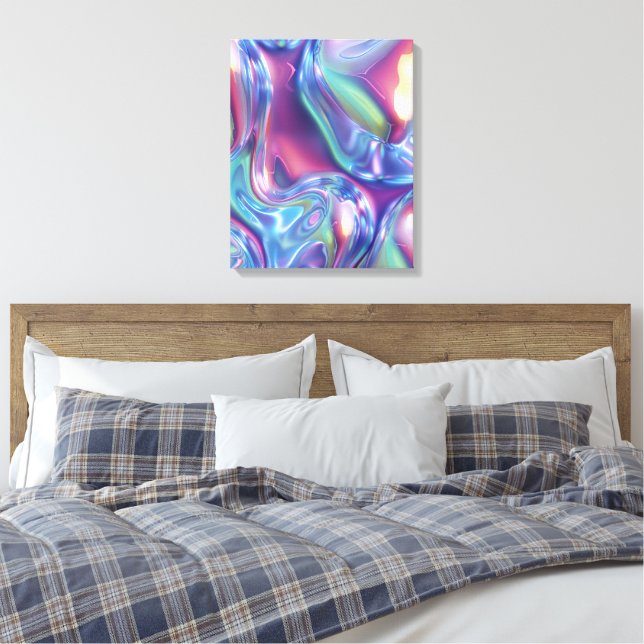 Impresión en lienzo estirado de líquido cromado ab (Insitu(Dormitorio))