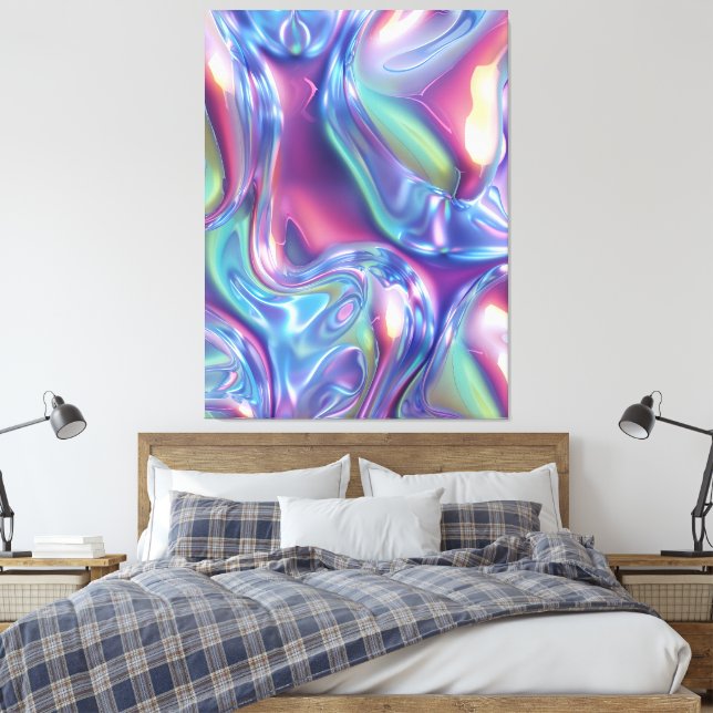 Impresión en lienzo estirado de líquido cromado ab (Insitu(Dormitorio))