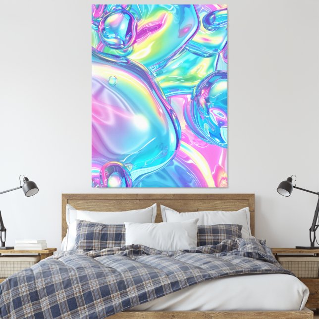 Impresión en lienzo estirado de líquido cromado ab (Insitu(Dormitorio))