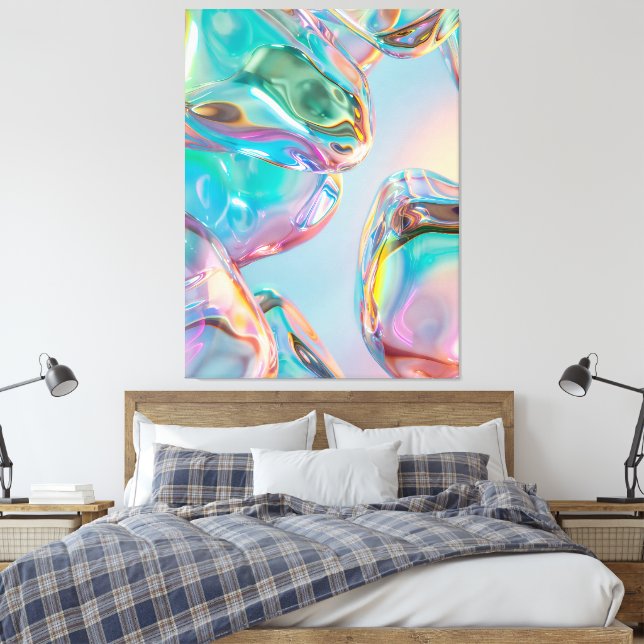 Impresión en lienzo estirado de líquido cromado ab (Insitu(Dormitorio))