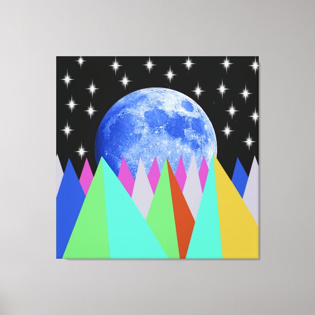 Impresión en lienzo estirado de Luna Azul (Anverso)