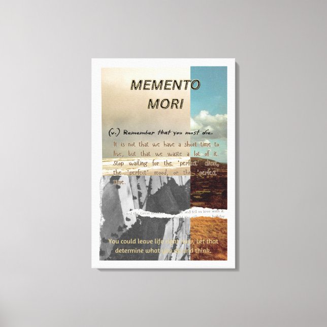 Impresión en lienzo estirado de Memento Mori (Anverso)