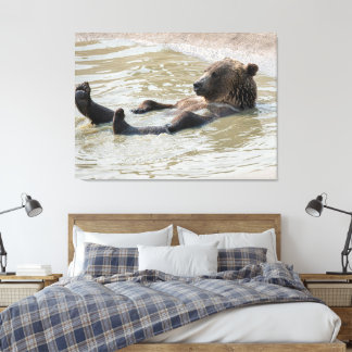 Impresión en lienzo estirado de OSO GRIZZLI