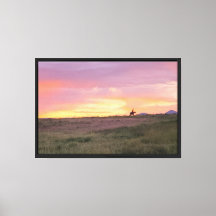 Impresión en lienzo estirado de paseo al atardecer