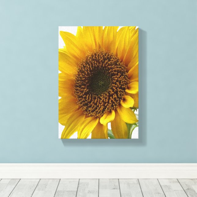 Impresión en lienzo estirado Flor girasol amarillo (Insitu (piso de madera))
