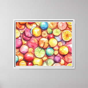 Impresión en lienzo estirado (frutas)