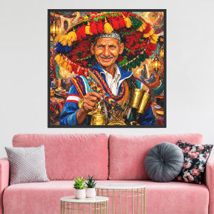 Impresión en lienzo estirado, Karrab, el vendedor