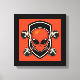 Impresión en lienzo estirado Red Alien Gym