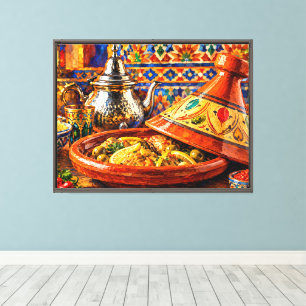 Impresión en lienzo estirado Tajine marroquí