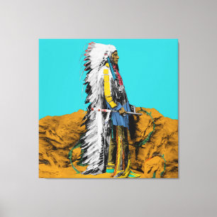 Impresión en lienzo Lakota Sioux nativo americano