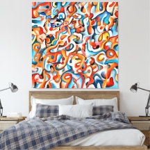Impresión en lienzo moderno - Colores abstractos