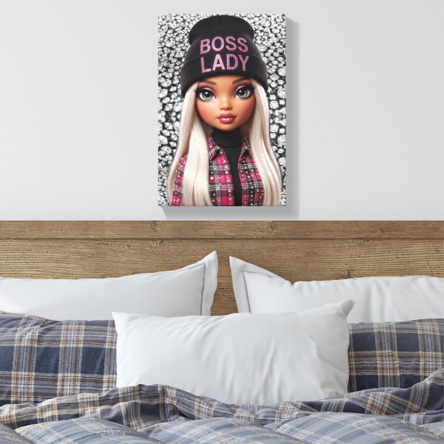 Impresión en lienzo Muñeca Glam Jefa (Insitu(Dormitorio))