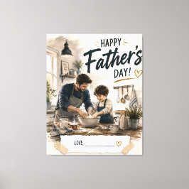 Impresión en lienzo personalizada de padre e hijo 