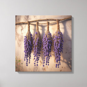 Impresión en lienzo (Ramos de lavanda colgantes)
