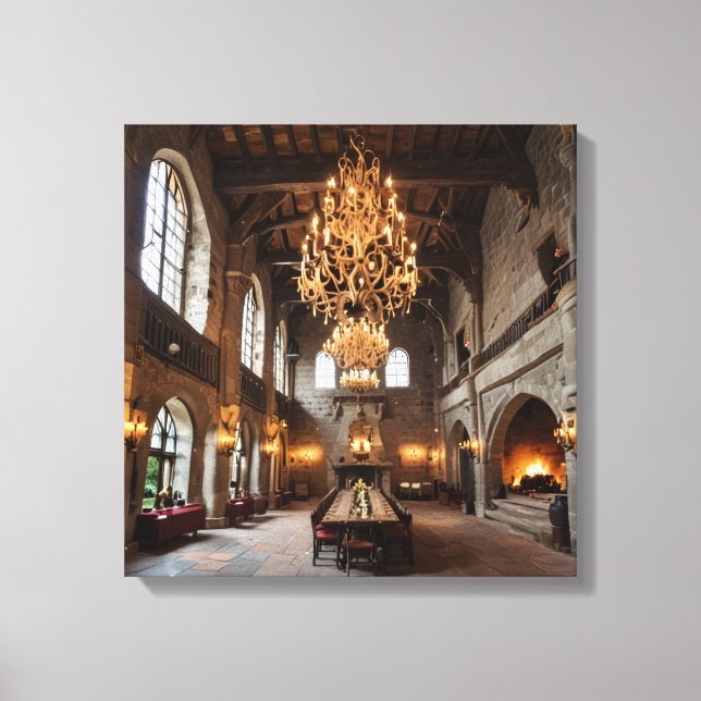Impresión en lienzo (Sala de comedor del castillo- (Anverso)