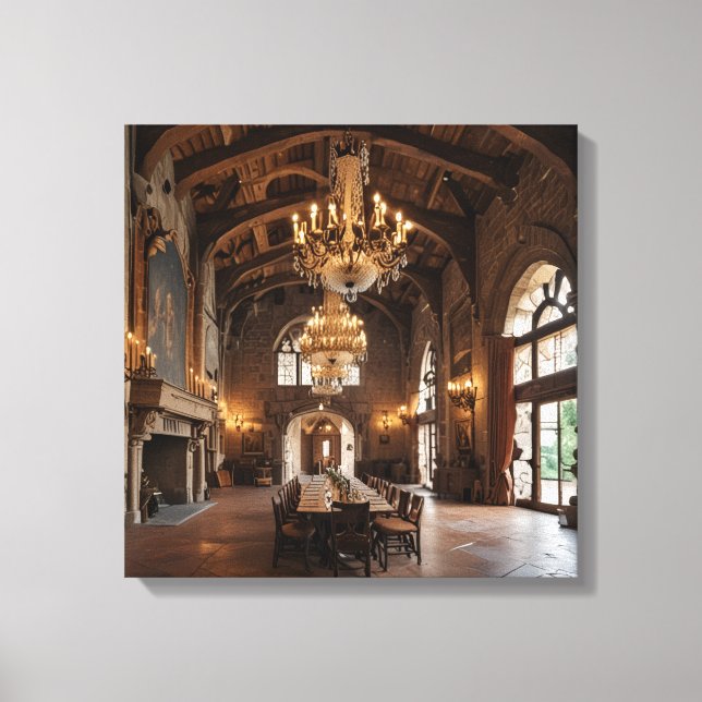 Impresión en lienzo (Sala de comedor del castillo- (Anverso)