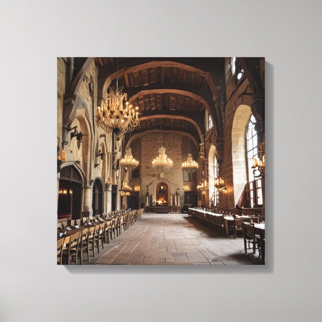 Impresión en lienzo (Sala de comedor del castillo- (Anverso)