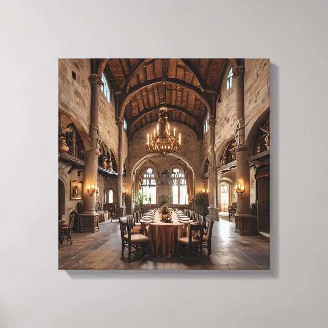 Impresión en lienzo (Sala de comedor del castillo- (Anverso)