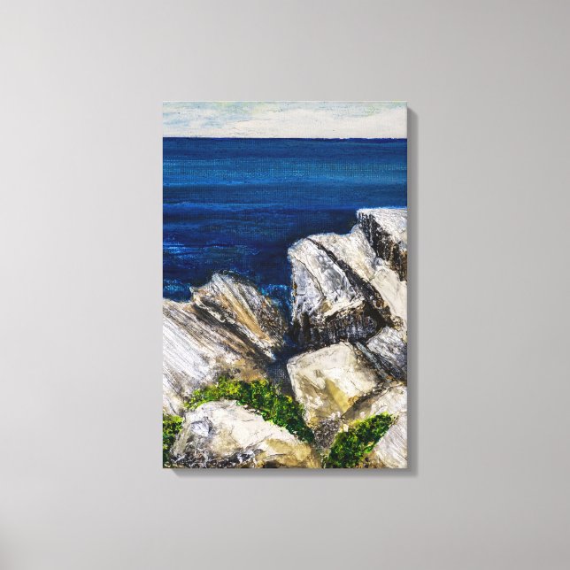 Impresión en lienzo - Sobre las rocas (Anverso)