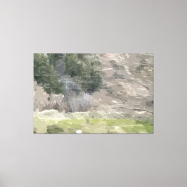 Impresión en lienzo verde estirado