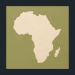 Impresión En Madera África Audaz Verde<br><div class="desc">El esquema del mapa de África con colores contrastantes en la paleta "Safari" de Emporio Moffa,  inspirada en la audaz aventura y salvaje del continente.</div>