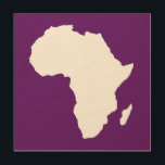 Impresión En Madera África violeta y audaz<br><div class="desc">El esquema del mapa de África con colores contrastantes en la paleta "Safari" de Emporio Moffa,  inspirada en la audaz aventura y salvaje del continente.</div>