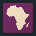 Impresión En Madera África violeta y audaz<br><div class="desc">El esquema del mapa de África con colores contrastantes en la paleta "Safari" de Emporio Moffa,  inspirada en la audaz aventura y salvaje del continente.</div>