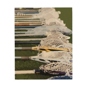 Impresión En Madera Aguas Lacrosse Sticks