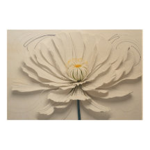 "Arte elegante de paredes florales blancas"