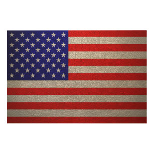 Impresión En Madera Bandera americana