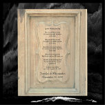 Impresión En Madera Boda Apache bendiciendo fondo de madera antigua 8x<br><div class="desc">Esta hermosa bendición boda de apache, que empieza con "ahora no sentirás lluvia... ", se convierte en un poster de 8" x 10", con el fondo de nuestra fotografía original de una antigua puerta de madera encalada como fondo del suroeste. Hay un texto de ejemplo en la parte inferior para...</div>