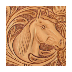 Impresión En Madera caballo ecuestre rústico de cuero rústico y campes