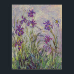 Impresión En Madera Claude Monet - Lilac Irises / Iris Mauves<br><div class="desc">Lilac Irises / Iris Mauves - Claude Monet,  1914-1917</div>