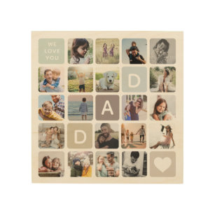 Impresión En Madera Collage de fotos moderno  amor familiar por el día