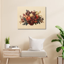 Coral Blanco Floral Malhumorado Burgundy Granate