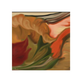 Impresión En Madera Cornucopia Abstract Art