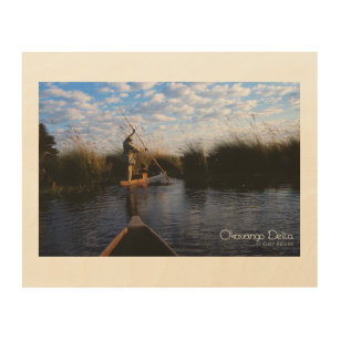 Impresión En Madera Delta del Okavango