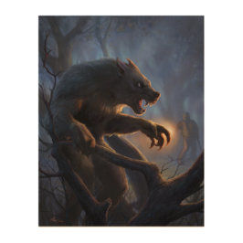 Impresión En Madera Dogman de Michigan