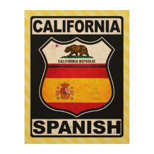 Impresión En Madera Español americano de California