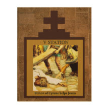 Estaciones de la Cruz #5 de 15 Simón de Cyrene