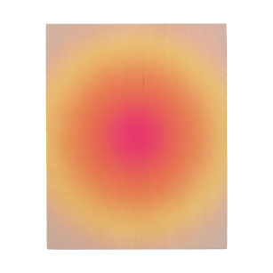Impresión En Madera Gradiente de conjunto de sol abstracto