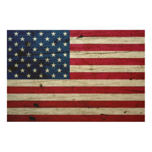 Impresión En Madera Guay apenó la madera de la bandera americana