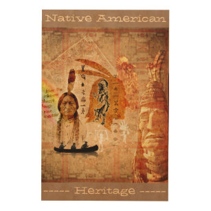 Impresión En Madera Herencia del nativo americano