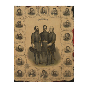 Impresión En Madera Héroes de la guerra civil