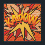 Impresión En Madera KA-POW Fun Retro Libro De Historietas Pop Art<br><div class="desc">Un divertido,  fresco y moderno diseño inspirado en el arte pop del libro de historietas retro que pone el wham,  zap,  pow en tu día. El regalo perfecto para superhéroes,  amigos,  familia o como un regalo para ti mismo. Diseñado por ComicBookPop© en www.zazzle.com/comicbookpop*</div>
