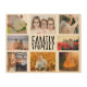 Impresión En Madera La plantilla del collage de fotos de la familia 8 (Anverso)