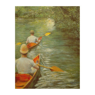 Impresión En Madera Las canoas, personajes de Gustave Caillebotte