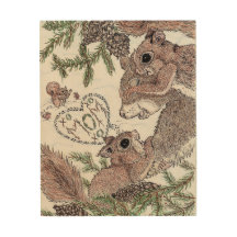 Madre ardilla con bebés