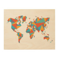 Mapa del mundo geométrico abstracto