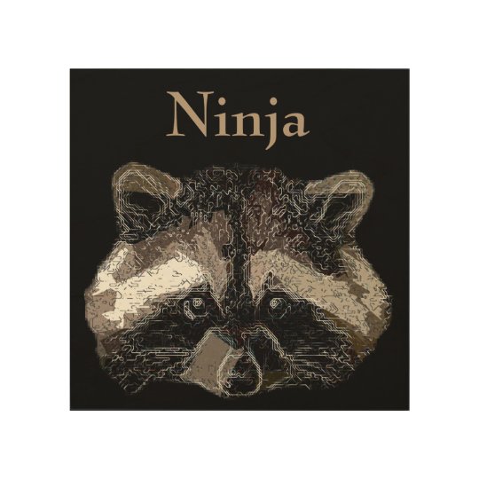 Impresión En Madera Ninja